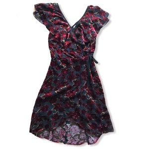 Band of Gypsies | velvet floral dress + black red